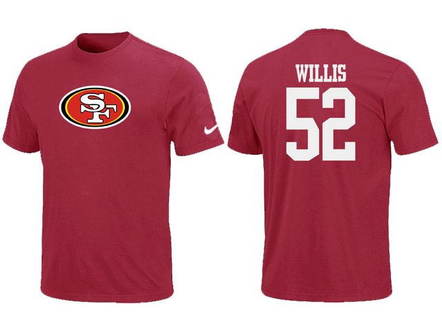 Nike San Francisco 49ers Patrick Willis Name & Number T-Shirt Red,We sell and wholesale Nike San Francisco 49ers Patrick Willis Name & Number T-Shirt Red on line form chian!