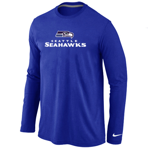 Nike Seattle Seahawks Authentic Logo Long Sleeve T-Shirt Blue,We sell and wholesale Nike Seattle Seahawks Authentic Logo Long Sleeve T-Shirt Blue on line form chian!