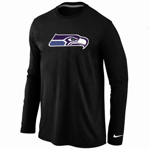 Nike Seattle Seahawks Logo Long Sleeve T-Shirt black,We sell and wholesale Nike Seattle Seahawks Logo Long Sleeve T-Shirt black on line form chian!