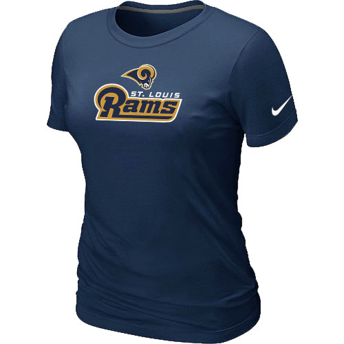Nike St. Louis Rams Authentic Logo Women's T-Shirt D.Blue,We sell and wholesale Nike St. Louis Rams Authentic Logo Women's T-Shirt D.Blue on line form chian!