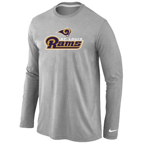 Nike St.Louis Rams Authentic Logo Long Sleeve T-Shirt Gray,We sell and wholesale Nike St.Louis Rams Authentic Logo Long Sleeve T-Shirt Gray on line form chian!