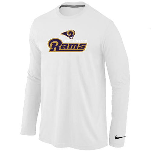Nike St.Louis Rams Authentic Logo Long Sleeve T-Shirt White,We sell and wholesale Nike St.Louis Rams Authentic Logo Long Sleeve T-Shirt White on line form chian!