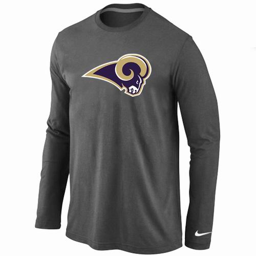 Nike St.Louis Rams Logo Long Sleeve T-Shirt D.Gray,We sell and wholesale Nike St.Louis Rams Logo Long Sleeve T-Shirt D.Gray on line form chian!