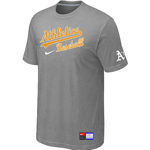 Oakland Athletics L.Grey Nike Short Sleeve Practice T-Shirt,We sell and wholesale Oakland Athletics L.Grey Nike Short Sleeve Practice T-Shirt on line form chian!