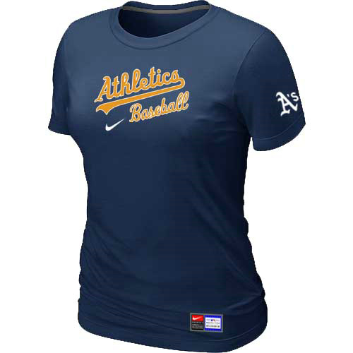 Oakland Athletics Nike Women's D.Blue Short Sleeve Practice T-Shirt,We sell and wholesale Oakland Athletics Nike Women's D.Blue Short Sleeve Practice T-Shirt on line form chian!