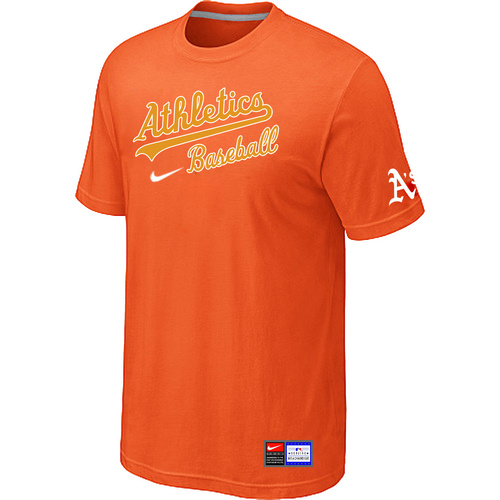 Oakland Athletics Orange Nike Short Sleeve Practice T-Shirt,We sell and wholesale Oakland Athletics Orange Nike Short Sleeve Practice T-Shirt on line form chian!