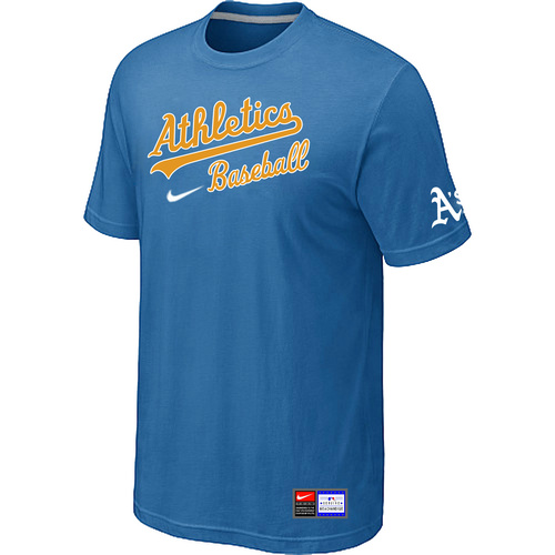 Oakland Athletics light Blue Nike Short Sleeve Practice T-Shirt,We sell and wholesale Oakland Athletics light Blue Nike Short Sleeve Practice T-Shirt on line form chian!