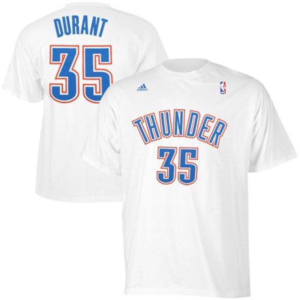 Oklahoma City Thunder #35 Durant White T-Shirt,We sell and wholesale Oklahoma City Thunder #35 Durant White T-Shirt on line form chian!