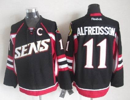 Ottawa Senators #11 Alfredsson Black with C patch Jerseys,We sell and wholesale Ottawa Senators #11 Alfredsson Black with C patch Jerseys on line form chian!