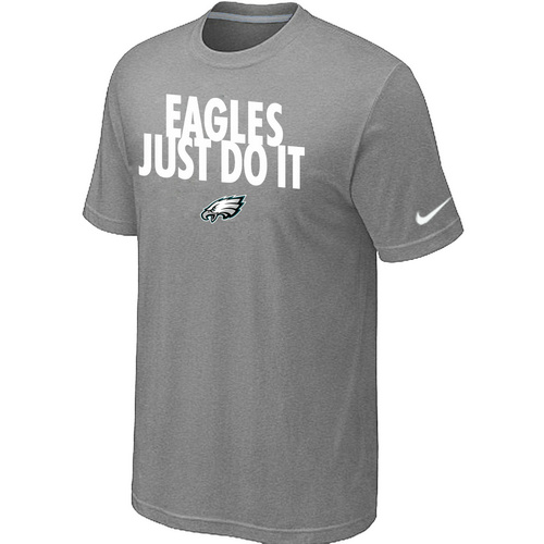 Philadelphia Eagles Just Do It L.Grey T-Shirt,We sell and wholesale Philadelphia Eagles Just Do It L.Grey T-Shirt on line form chian!