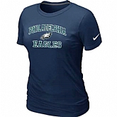 Philadelphia Eagles Women's Heart & Soul D.Blue T-Shirt,baseball caps,new era cap wholesale,wholesale hats