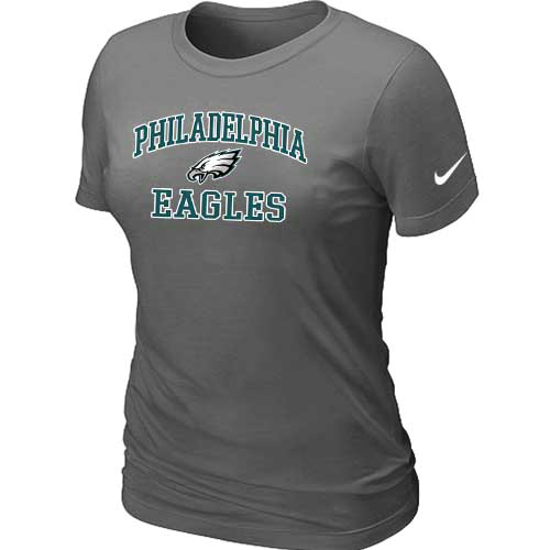 Philadelphia Eagles Women's Heart & Soul D.Grey T-Shirt,We sell and wholesale Philadelphia Eagles Women's Heart & Soul D.Grey T-Shirt on line form chian!