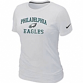 Philadelphia Eagles Women's Heart & Soul White T-Shirt,baseball caps,new era cap wholesale,wholesale hats
