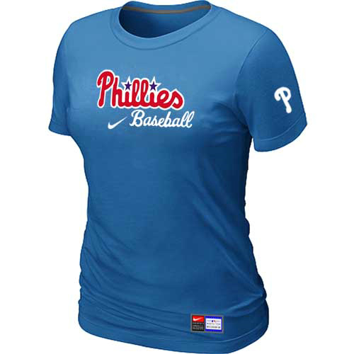 Philadelphia Phillies Nike Women's L.blue Short Sleeve Practice T-Shirt,We sell and wholesale Philadelphia Phillies Nike Women's L.blue Short Sleeve Practice T-Shirt on line form chian!