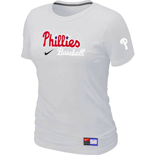 Philadelphia Phillies Nike Women's White Short Sleeve Practice T-Shirt,We sell and wholesale Philadelphia Phillies Nike Women's White Short Sleeve Practice T-Shirt on line form chian!