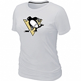 Pittsburgh Penguins Big & Tall Women's Logo White T-Shirt,baseball caps,new era cap wholesale,wholesale hats