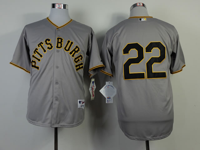 Pittsburgh Pirates #22 Andrew McCutchen Gray 1953 Throwback Jerseys,We sell and wholesale Pittsburgh Pirates #22 Andrew McCutchen Gray 1953 Throwback Jerseys on line form chian!
