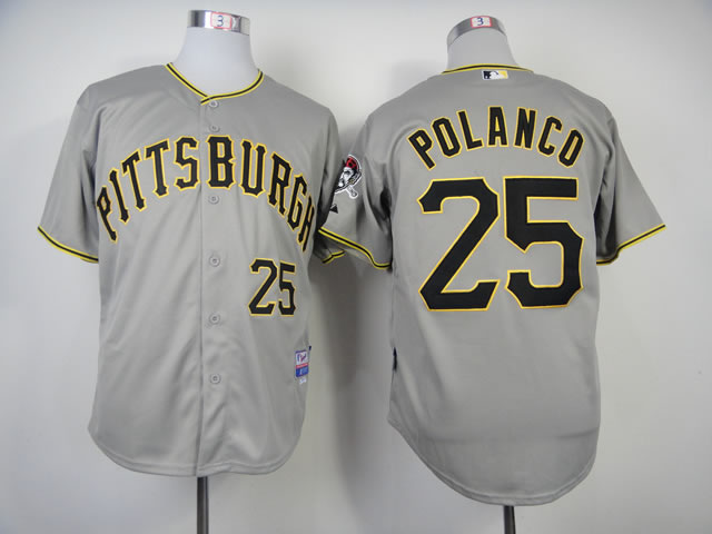 Pittsburgh Pirates #25 Polanco Gray Jerseys,We sell and wholesale Pittsburgh Pirates #25 Polanco Gray Jerseys on line form chian!