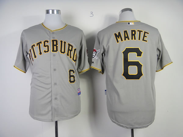 Pittsburgh Pirates #6 Starling Marte Gray Jerseys,We sell and wholesale Pittsburgh Pirates #6 Starling Marte Gray Jerseys on line form chian!