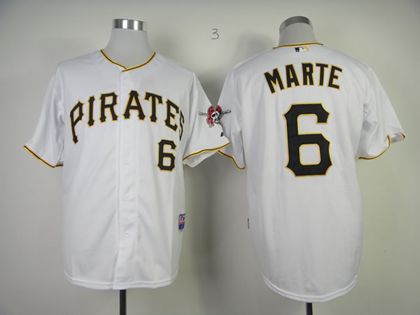 Pittsburgh Pirates #6 Starling Marte White Jerseys,We sell and wholesale Pittsburgh Pirates #6 Starling Marte White Jerseys on line form chian!