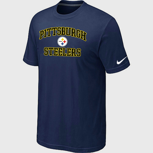 Pittsburgh Steelers Heart & Soul D.Blue T-Shirt,We sell and wholesale Pittsburgh Steelers Heart & Soul D.Blue T-Shirt on line form chian!