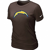 San Diego Charger Brown Women's Logo T-Shirt,baseball caps,new era cap wholesale,wholesale hats