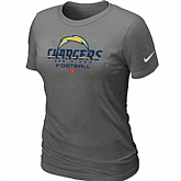 San Diego Charger D.Grey Women's Critical Victory T-Shirt,baseball caps,new era cap wholesale,wholesale hats