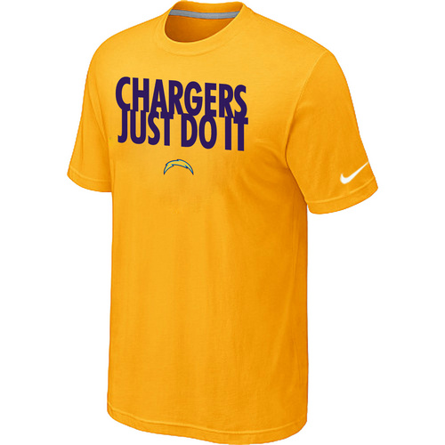 San Diego Charger Just Do It Yellow T-Shirt,We sell and wholesale San Diego Charger Just Do It Yellow T-Shirt on line form chian!