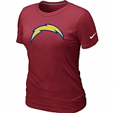 San Diego Charger Red Women's Logo T-Shirt,baseball caps,new era cap wholesale,wholesale hats