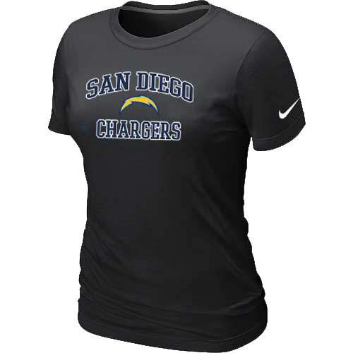 San Diego Charger Women's Heart & Soul Black T-Shirt,We sell and wholesale San Diego Charger Women's Heart & Soul Black T-Shirt on line form chian!