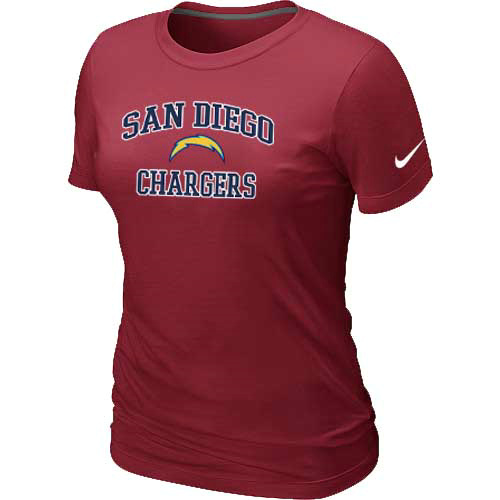 San Diego Charger Women's Heart & Soul Red T-Shirt,We sell and wholesale San Diego Charger Women's Heart & Soul Red T-Shirt on line form chian!