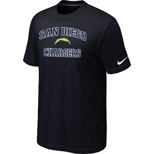 San Diego Chargers Heart & Soul Black T-Shirt,We sell and wholesale San Diego Chargers Heart & Soul Black T-Shirt on line form chian!