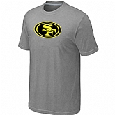 San Francisco 49ers Neon Logo Charcoal L.Grey T-shirt,baseball caps,new era cap wholesale,wholesale hats