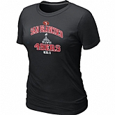 San Francisco 49ers Super Bowl XLVII Heart & Soul Black Women's T-Shirt,baseball caps,new era cap wholesale,wholesale hats