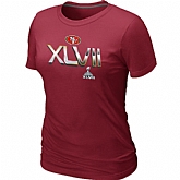 San Francisco 49ers Super Bowl XLVII On Our Way Red Women's T-Shirt,baseball caps,new era cap wholesale,wholesale hats