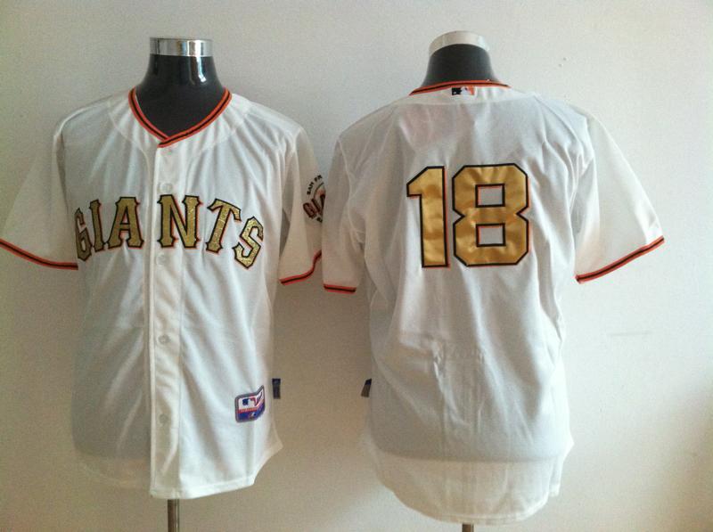 San Francisco Giants #18 Matt Cain White With Golden Jerseys,We sell and wholesale San Francisco Giants #18 Matt Cain White With Golden Jerseys on line form chian!