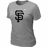San Francisco Giants Heathered L.Grey Nike Women's Blended T-Shirt,baseball caps,new era cap wholesale,wholesale hats