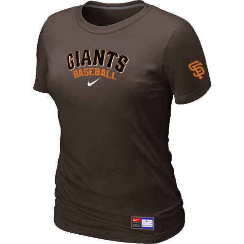 San Francisco Giants Nike Women's Brown Short Sleeve Practice T-Shirt,We sell and wholesale San Francisco Giants Nike Women's Brown Short Sleeve Practice T-Shirt on line form chian!