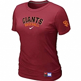 San Francisco Giants Nike Women's Red Short Sleeve Practice T-Shirt,baseball caps,new era cap wholesale,wholesale hats