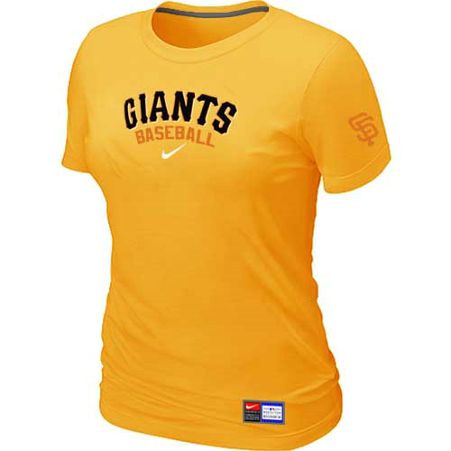 San Francisco Giants Nike Women's Yellow Short Sleeve Practice T-Shirt,We sell and wholesale San Francisco Giants Nike Women's Yellow Short Sleeve Practice T-Shirt on line form chian!