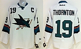 San Jose Sharks #19 Joe Thornton C Patch 2014 White Jerseys,baseball caps,new era cap wholesale,wholesale hats