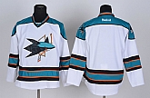San Jose Sharks Blank White Jerseys,baseball caps,new era cap wholesale,wholesale hats