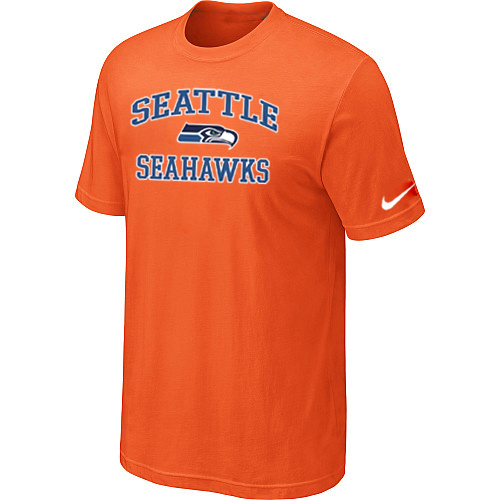 Seattle Seahawks Heart & Soul Orange T-Shirt,We sell and wholesale Seattle Seahawks Heart & Soul Orange T-Shirt on line form chian!