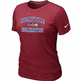 Seattle Seahawks Women's Heart & Soul Red T-Shirt