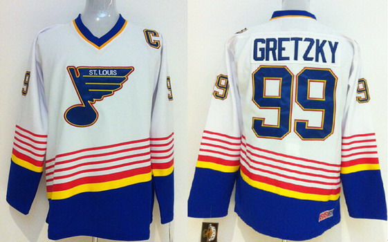 St. Louis Blues #99 Wayne Gretzky White Throwback CCM Jerseys,We sell and wholesale St. Louis Blues #99 Wayne Gretzky White Throwback CCM Jerseys on line form chian!