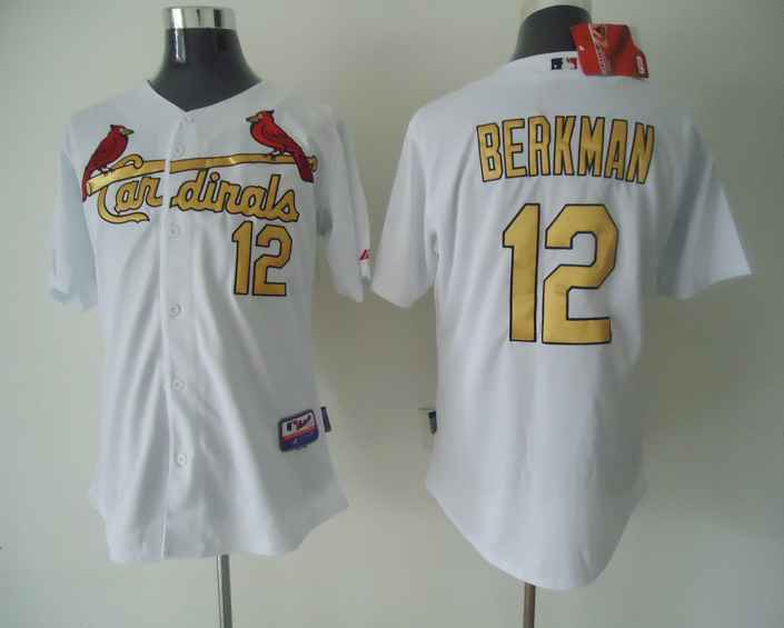 St. Louis Cardinals #12 Lance Berkman White With Golden Jerseys,We sell and wholesale St. Louis Cardinals #12 Lance Berkman White With Golden Jerseys on line form chian!