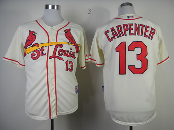 St. Louis Cardinals #13 Carpenter Cream Jerseys,We sell and wholesale St. Louis Cardinals #13 Carpenter Cream Jerseys on line form chian!