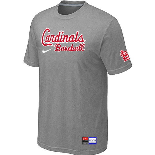 St. Louis Cardinals L.Grey Nike Short Sleeve Practice T-Shirt,We sell and wholesale St. Louis Cardinals L.Grey Nike Short Sleeve Practice T-Shirt on line form chian!