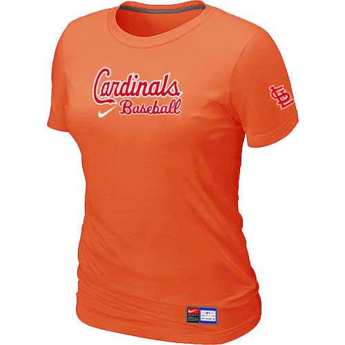 St. Louis Cardinals Nike Women's Orange Short Sleeve Practice T-Shirt,We sell and wholesale St. Louis Cardinals Nike Women's Orange Short Sleeve Practice T-Shirt on line form chian!