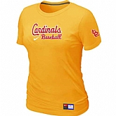 St. Louis Cardinals Nike Women's Yellow Short Sleeve Practice T-Shirt